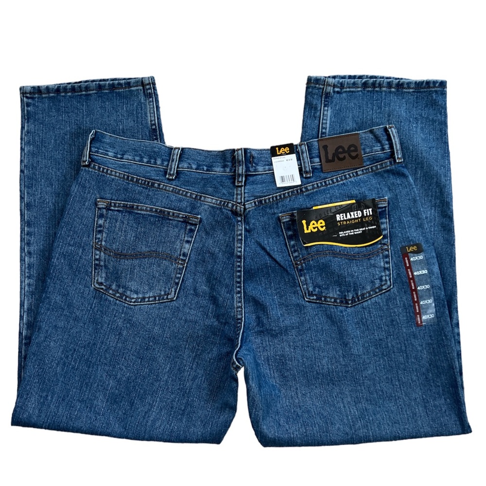 Lee Men's Cotton Relaxed Fit Straight‎ Leg Jeans Sz. 40 NWT